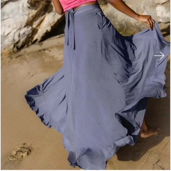 Purusha People Perennial Wave Maxi Skirt, Size Small, EUC - Picture 3 of 6